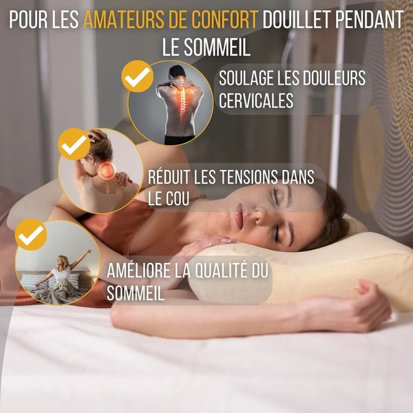 Oreiller ergonomique Confort Plus VELUNA — mémoire de forme