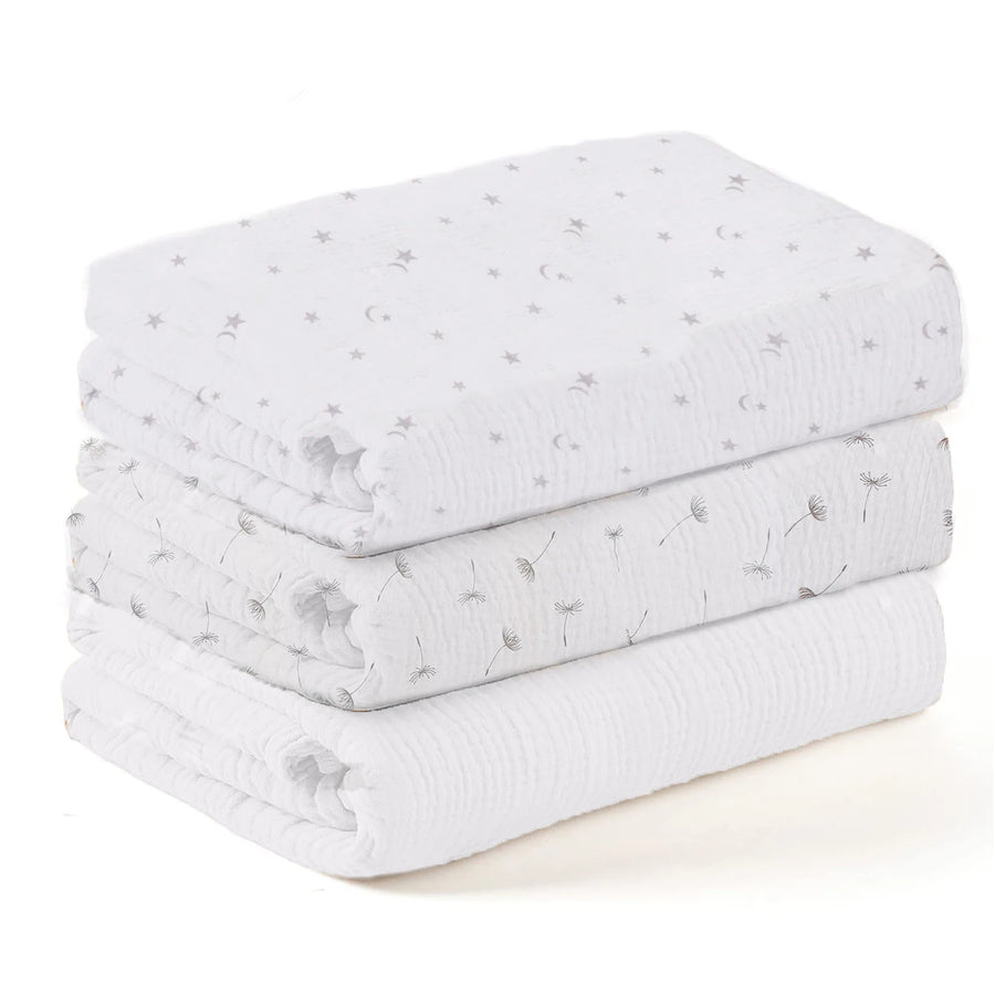 Couverture Mousseline de Coton — Lot de 3, Légèreté & Douceur Naturelle