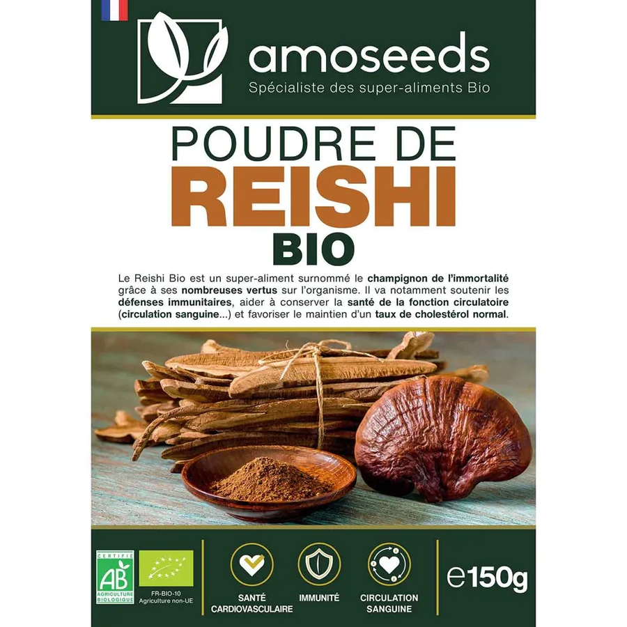Pack Trio Champignons Adaptogènes Bio — Reishi + Chaga + Hericium | 3 × 150g | Certifié AB