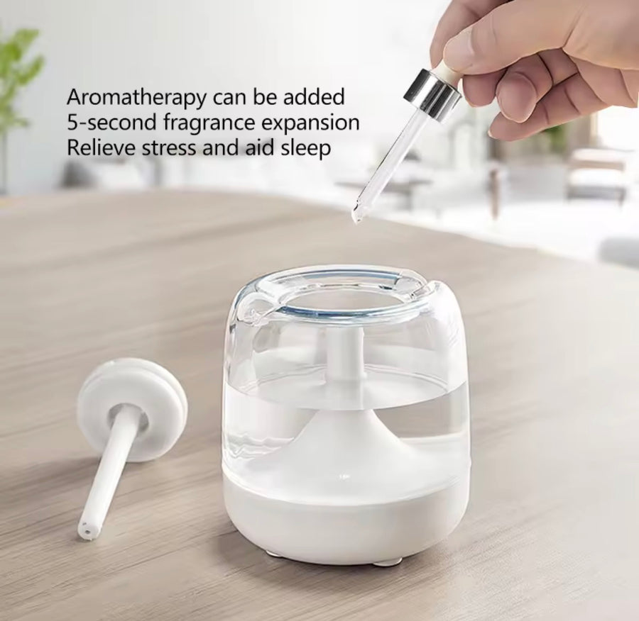 Humidificateur Diffuseur d'Arômes 650ml — Veilleuse LED 7 Couleurs