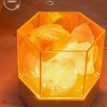 Lampe de Sel de l'Himalaya Cristal Naturel — Lumière Ambrée Apaisante