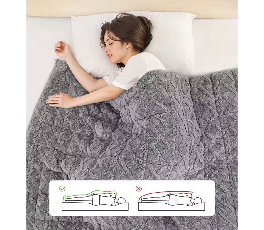 Couverture Lestée Polaire Sherpa 9 kg — Grands Gabarits