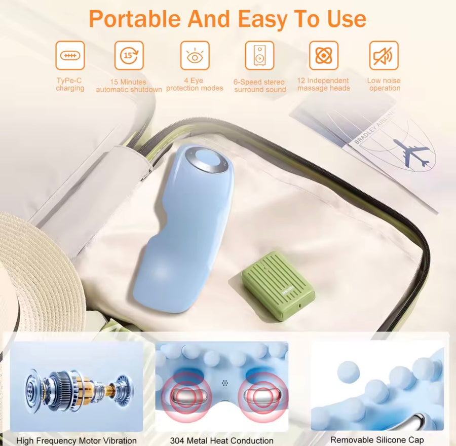 Masque de Sommeil Bluetooth Soie Glacée 3D