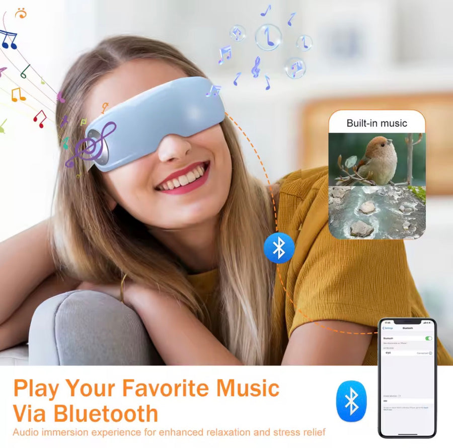 Masque de Sommeil Bluetooth Soie Glacée 3D