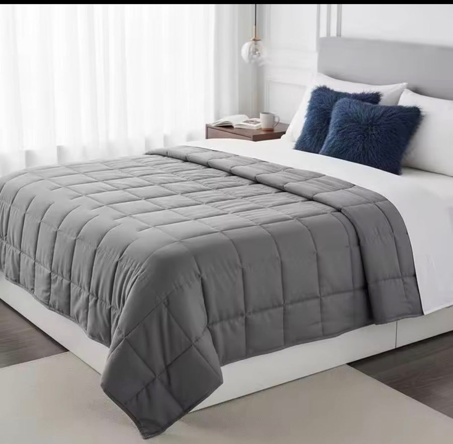 Couverture Lestée 9kg — Anti-Anxiété & Sommeil Profond | 150x200cm | 7 Couches Perles de Verre