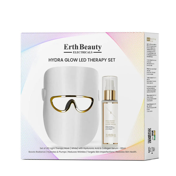 HYDRA GLOW coffret thérapie LED visage et sérum acide hyaluronique VELUNA — masque LED