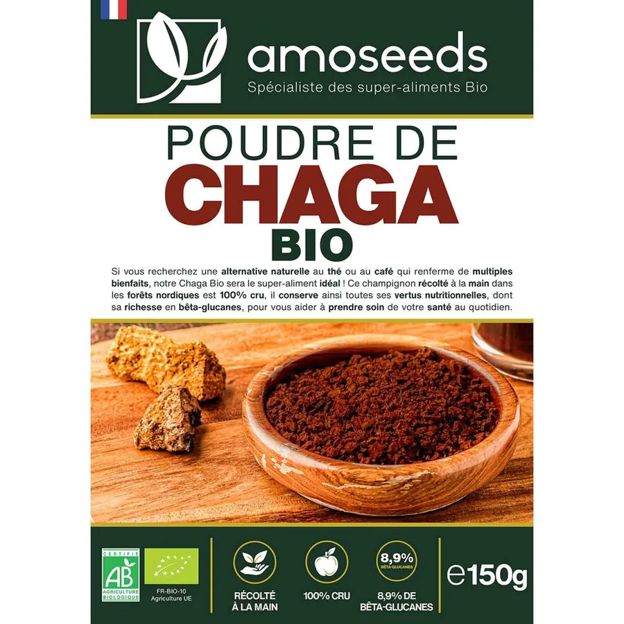 Pack Trio Champignons Adaptogènes Bio — Reishi + Chaga + Hericium | 3 × 150g | Certifié AB