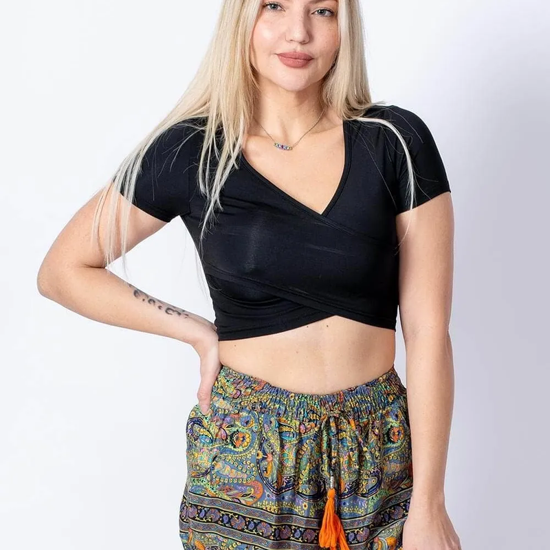 Short en Soie Imprimé Vert Femme – Léger & Confortable