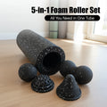 Kit Fascia Roller 5-en-1 — Rouleau Vibrant, Foam Roller & Balles de Massage
