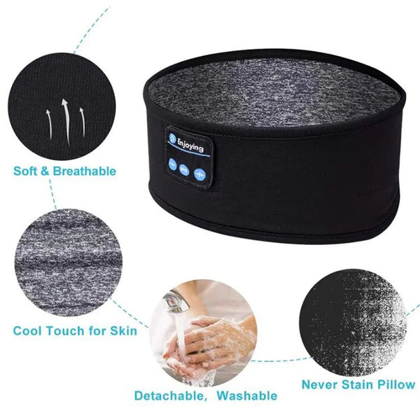 Bandeau Sommeil Stéréo HD — Son Premium & Confort Total